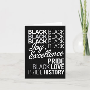 Black Joy Excellence Pride Liebe History - Black p Karte