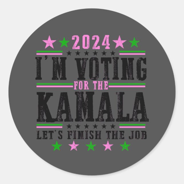 Black Kamala für Kampagne 2024 Aufkleber (Vorderseite)