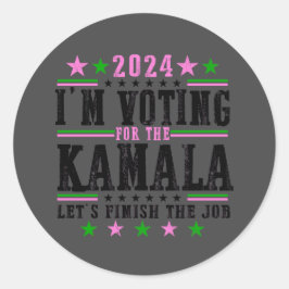 Black Kamala für Kampagne 2024 Aufkleber