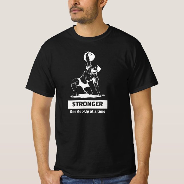 Black Kettlebell T - Shirt Stronger (Vorderseite)