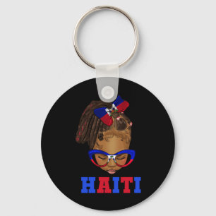 Black Kid Afro Messy Bun Haitian Girl Haiti Indepe Schlüsselanhänger