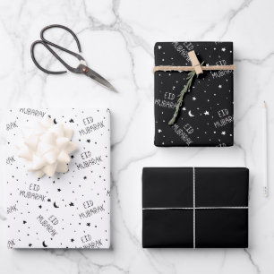Black Kids Eid Mubarak Geschenkpapier Set