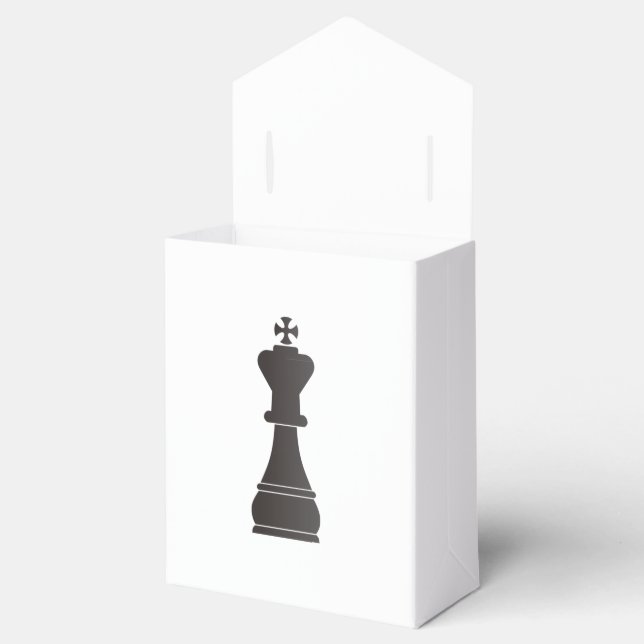 Black King Chess Geschenkschachtel (Geöffnet)