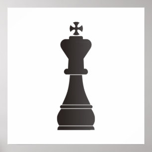 Black King Chess Poster