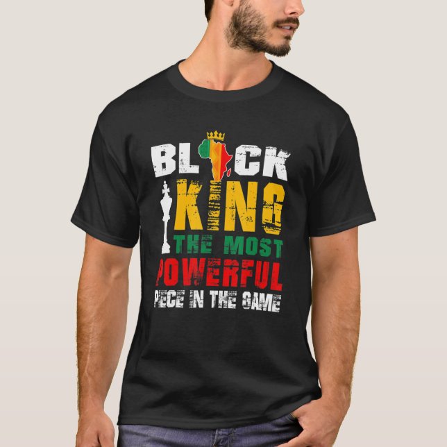 Black King - das mächtigste Stück schwarzer Geschi T-Shirt (Vorderseite)