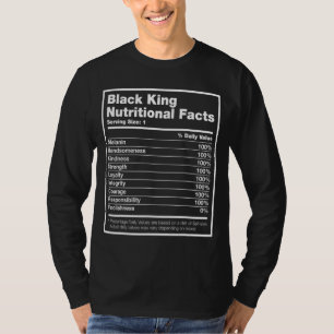 Black King ernährungsphysiologische Fakten Schwarz T-Shirt