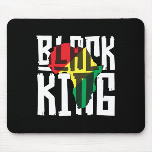 Black King for Boys Men History Montag Afrika Trib Mousepad