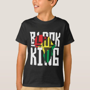 Black King for Boys Men History Montag Afrika Trib T-Shirt