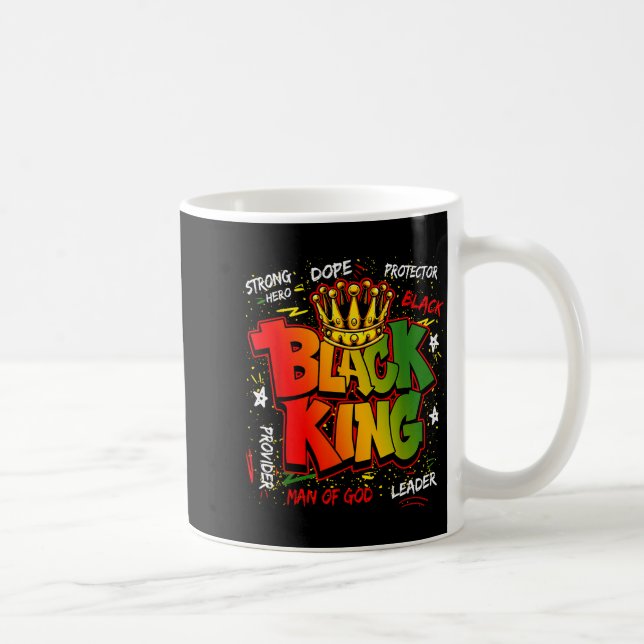 Black King Man Of God Strong Hero Black History Me Kaffeetasse (Rechts)