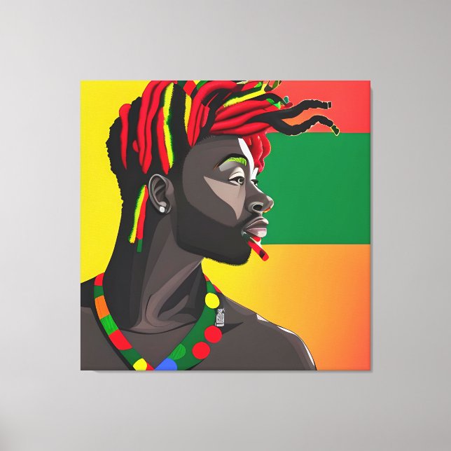 Black King Melanin Man Bruh Men Son Boy Prince Leinwanddruck (Vorderseite)