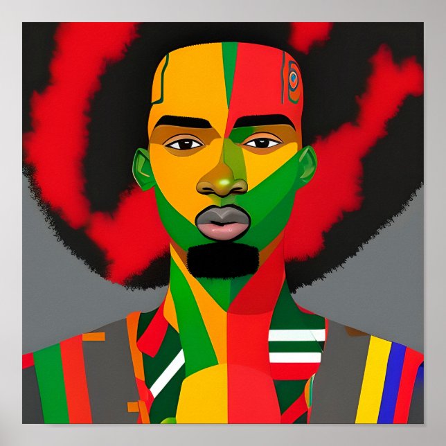 Black King Melanin Man Bruh Men Son Boy Prince Poster (Vorne)