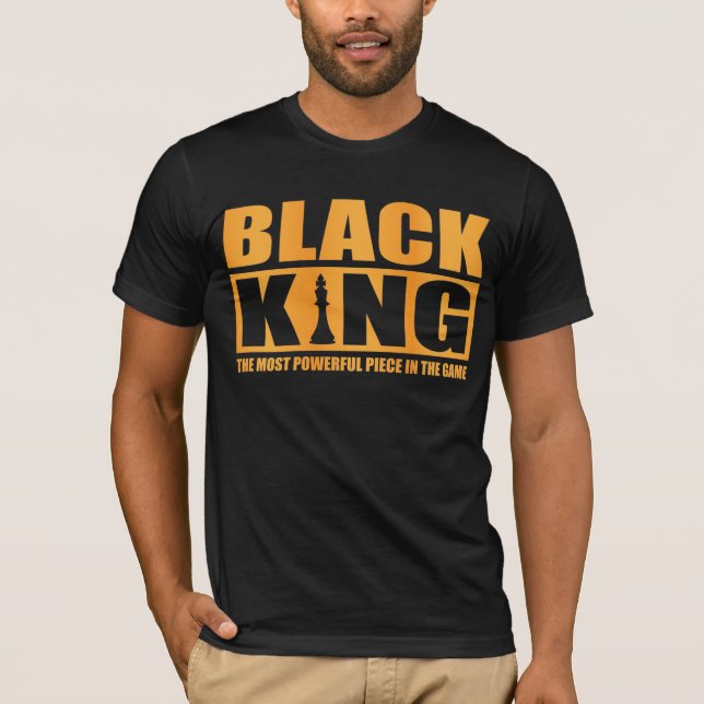 Black King Schach T-Shirt (Vorderseite)