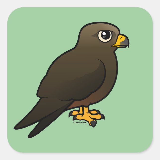 Black Kite Quadratischer Aufkleber (Vorderseite)