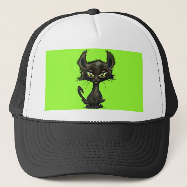 Black Kitten Truckerkappe (Vorderseite)