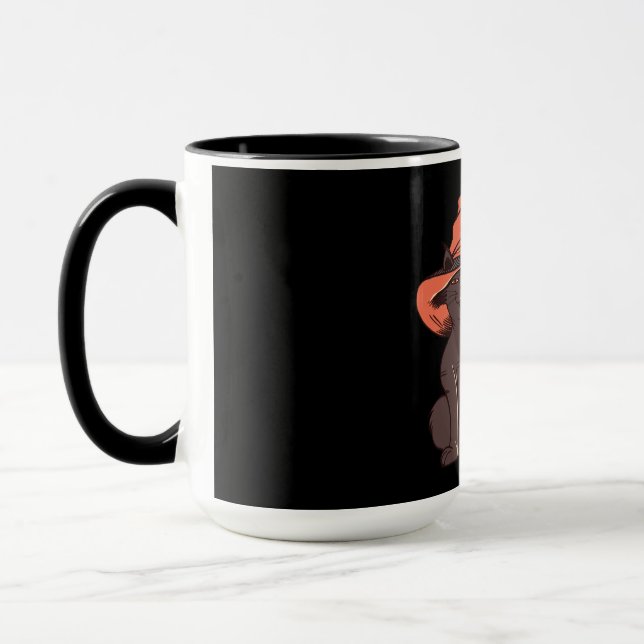 Black Kitten Witten Halloween Design Tasse (Links)