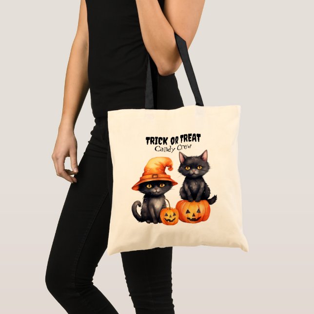Black Kittens Candy Crew Kids Halloween Tragetasche (Vorderseite (Produkt))