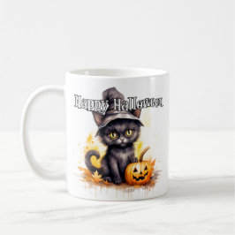 Black Kitty Cat | Frohe Halloween Kaffeetasse