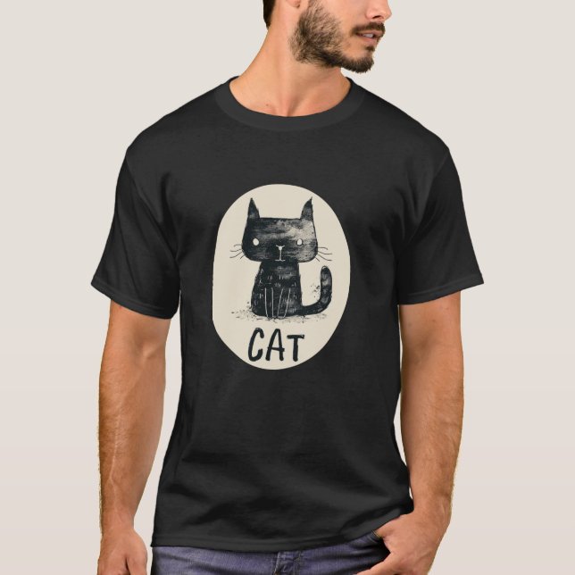 Black Kitty für Katzen und Haustiere Fans T-Shirt (Vorderseite)