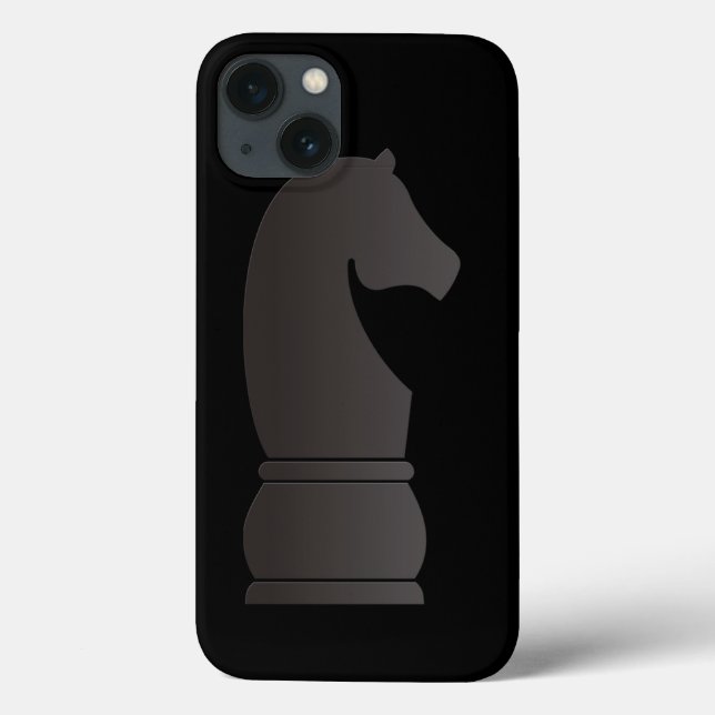 Black knight chess piece Case-Mate iPhone hülle (Rückseite)