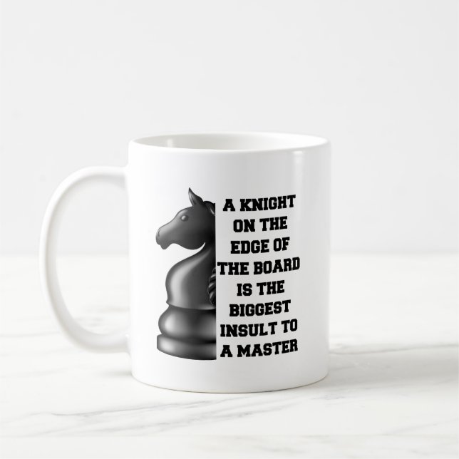 Black Knight Schach Strategie Power Weisheim Maste Kaffeetasse (Links)