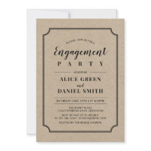 Black & Kraft | Classic Wedding Engagement Party