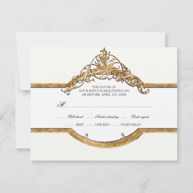 Black Krawatte Elegance 2, Golden Wedding RSVP Car (Vorderseite)