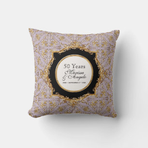 Black Krawatte Elegance 2, Goldene Hochzeit Jahres Kissen