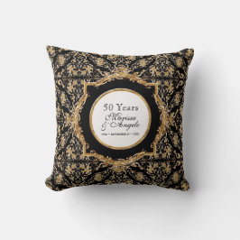 Black Krawatte Elegance 2, Goldene Hochzeit Jahres Kissen