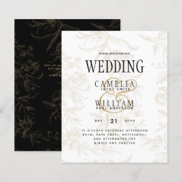 Black Krawatte Hochzeitthema Vintag Gold Damask