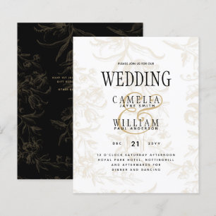 Black Krawatte Hochzeitthema Vintag Gold Damask