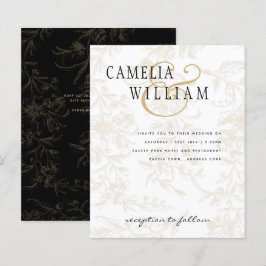 Black Krawatte Hochzeitthema Vintag Gold Damask