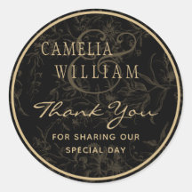 Black Krawatte Hochzeitthema Vintag Gold Damask