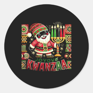 Black Kwanzaa2 Runder Aufkleber