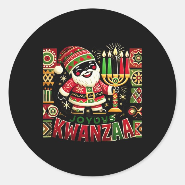 Black Kwanzaa2 Runder Aufkleber (Vorderseite)