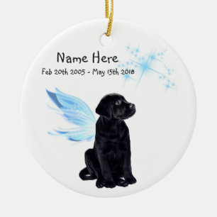 Black Lab Angel - Ornement commémoratif de Noël