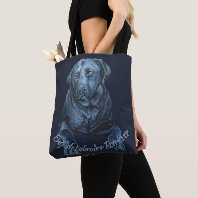 Black Lab Bags Blue Hund Art Tragetaschen Tasche (Von Nahem)