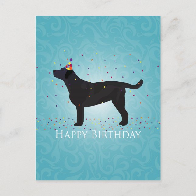 Black Lab Bonne conception de carte d'anniversaire (Devant)