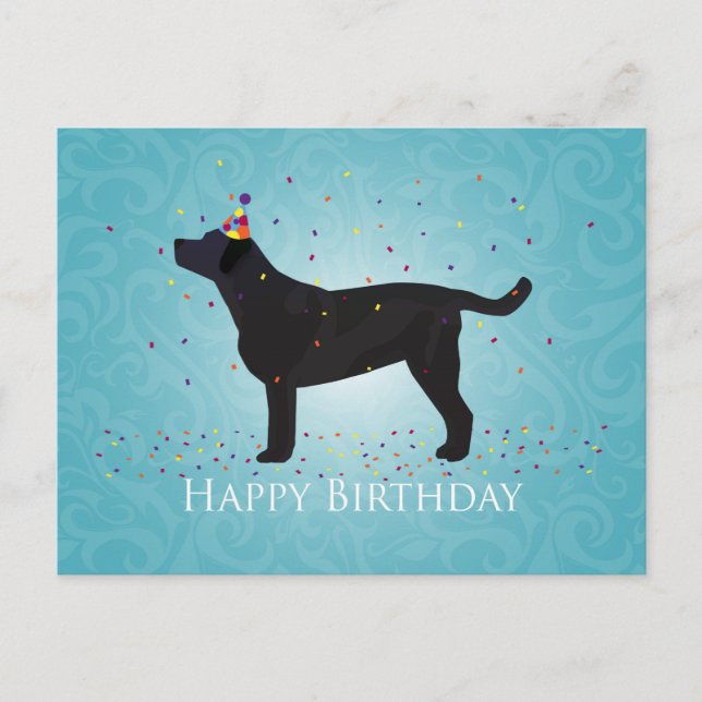 Black Lab Bonne conception de carte d'anniversaire (Devant)