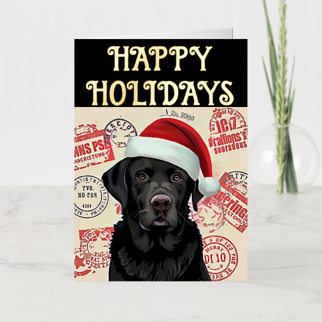 Black lab christmas (Vorderseite)