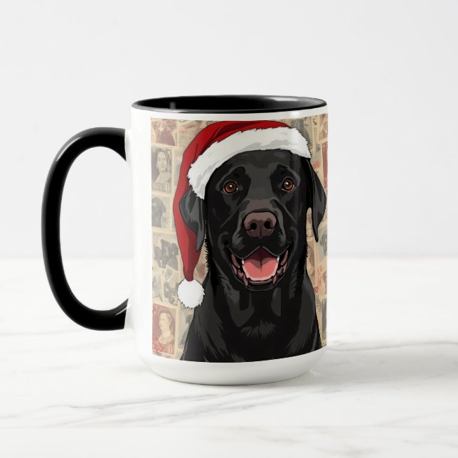 Black lab christmas  tasse (Links)