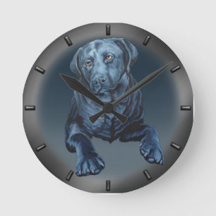 Black Lab Clock Labrador Retriever Wall Clock Runde Wanduhr