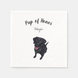 Black Lab Cocktail Napkins Serviette