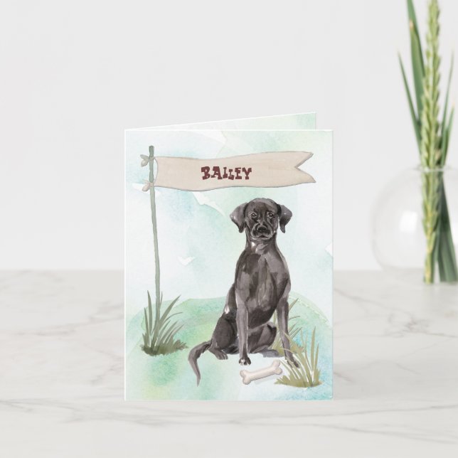 Black Lab Congratulations on New Dog (Vorderseite)