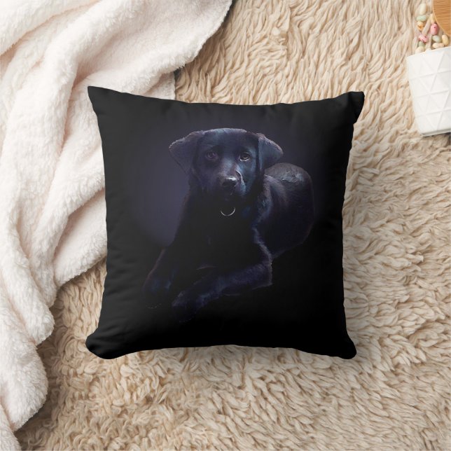 Black Lab Coussin Rosey Chien Chien Chien Lance Pi (Couverture)