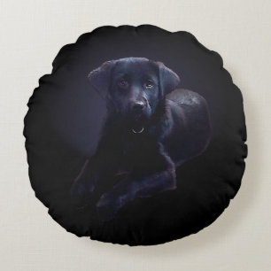 Black Lab Coussin Rosey Chien Chien Chien Lance Pi