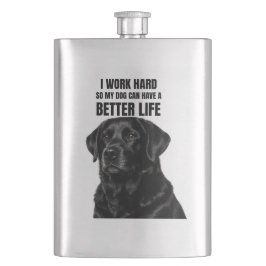 Black Lab Dog Dad Flask Flachmann