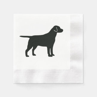 Black Lab Dog Napkins Serviette