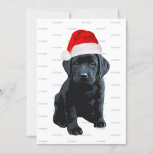 Black Lab Dog Santa Merry Weihnachten Schwarzes La