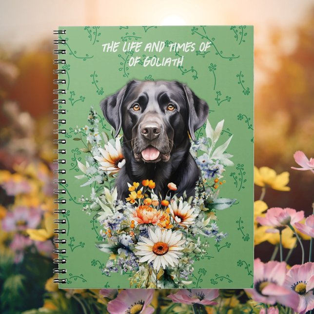 Black Lab Dogs Life and Times Custom Notebook Notizblock (Von Creator hochgeladen)