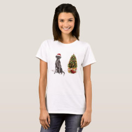 Black Lab Funny Christmas Dog and Tree T-Shirt